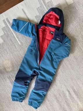 Patagonia Kids Snow Suit 3T Blue One Piece Snowsuit Waterproof Insulated
